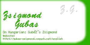 zsigmond gubas business card